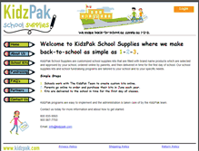 Tablet Screenshot of kidzpak.com